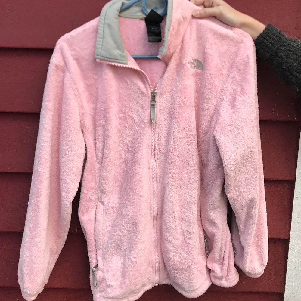 Women’s Pink fuzzy north face